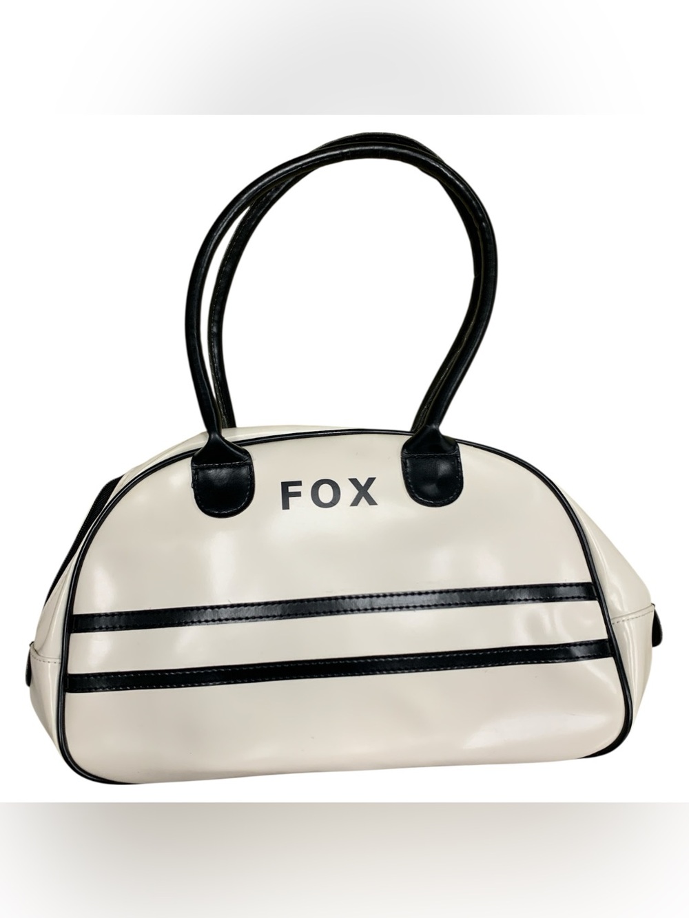 FOX Cream and Black Bowling Tote Bag